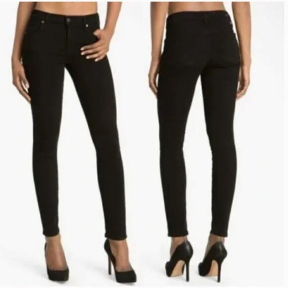 Citizens of Humanity Thompson Mid Rise Skinny Jean Black Size 26 - Picture 1 of 10